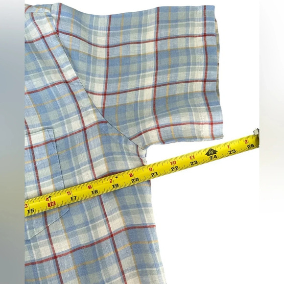 Men’s UNTUCKit 100% Linen Wrinkle Resistant Short Sleeve Button Up, Size Medium - Picture 5 of 6